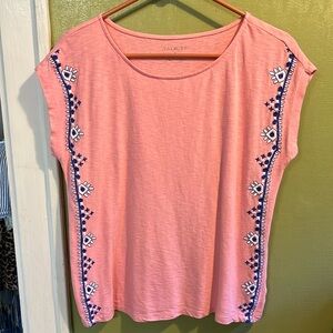 Talbots knit embroidered tee  Medium.